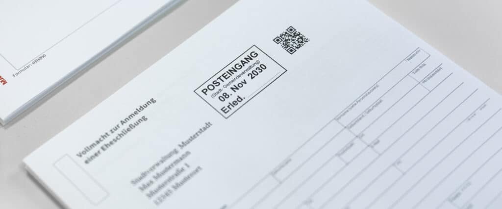 Document portant le cachet de réception