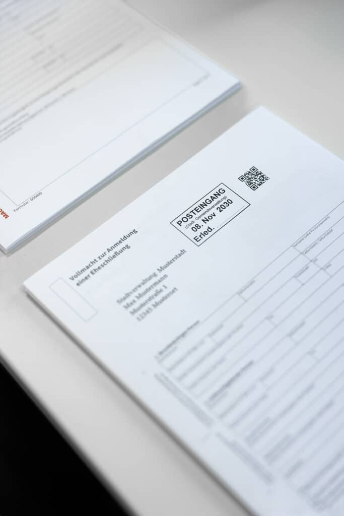 Document-proof labeling on paper for incoming mail with REINER direct printing