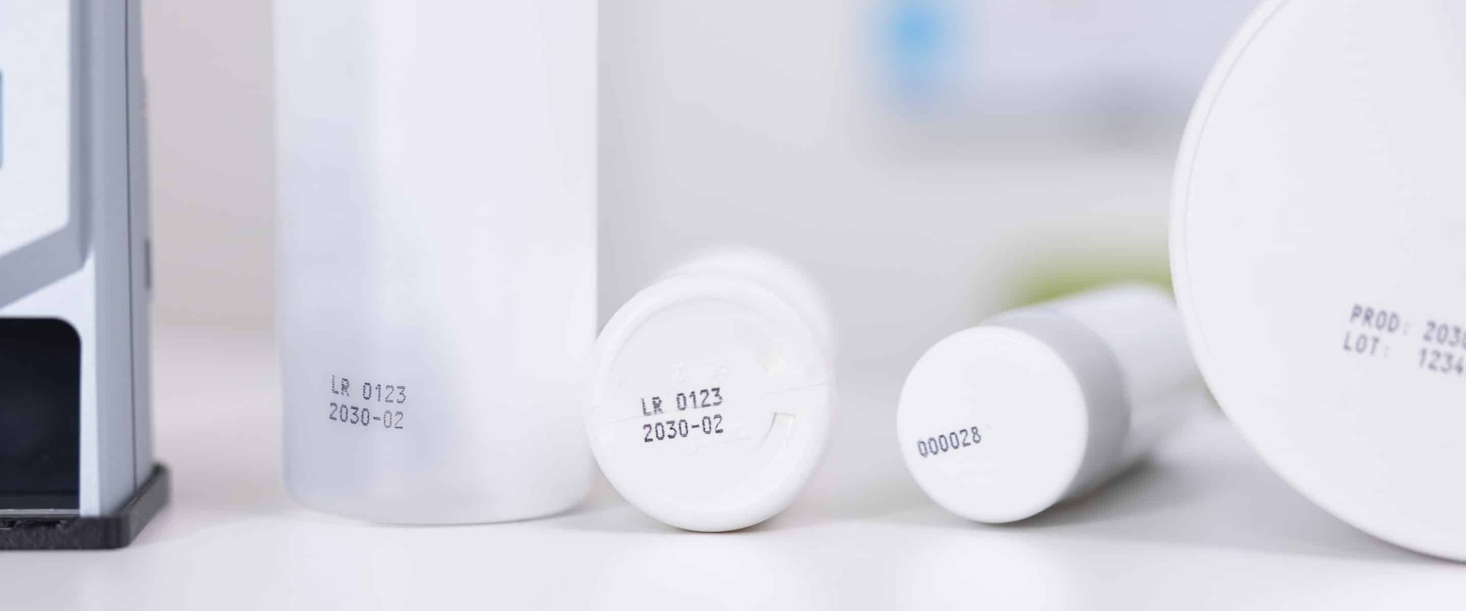 Plastic packaging with batch and date marking