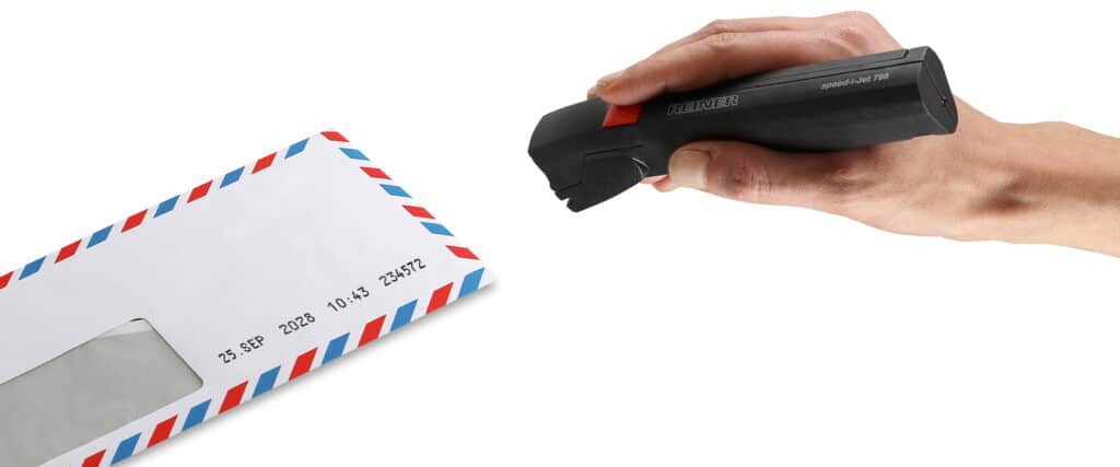 L'imprimante REINER speed-i-Jet 798 imprime une enveloppe
